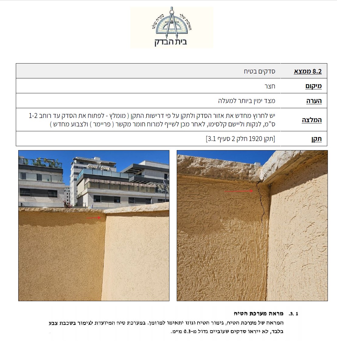 פציעות בקופינג הכוללים חוסר באיטום